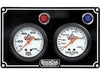 QuickCar 2 Gauge Panel - OP/WT ( checker flag or black)