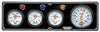 Quickcar 3 Gauge Panel with 3 1/8" Tachometer ( checker flag or black)