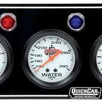 Quickcar 3 gauge Panel (checker flag or black)