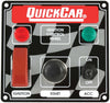 Quick Car Ignition Control Panel With Flip Switch Ignition Cover and Single Accessory Switch (checker flag or black)