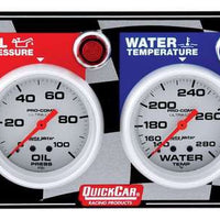 QuickCar 2 Gauge Panel - OP/WT ( checker flag or black)