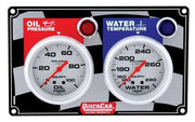 QuickCar 2 Gauge Panel - OP/WT ( checker flag or black)