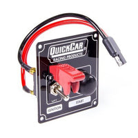Quickcar Ignition control panel and starter button with flip switch cover (also available in black)