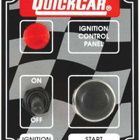 Quickcar Ignition controle panel and starter button with light (checker flag or black)
