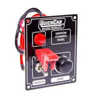 Quickcar Ignition control panel and starter button with light and flip switch over (also available in black)