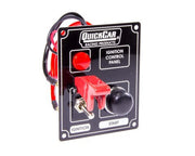 Quickcar Ignition control panel and starter button with light and flip switch over (also available in black)