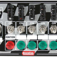 Quickcar Ignition Panel Starter Button 6 Toggles Fused with Lights
