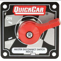 Quickcar Master Disconnect Switch With Mounting Plate (checker flag, black or silver)